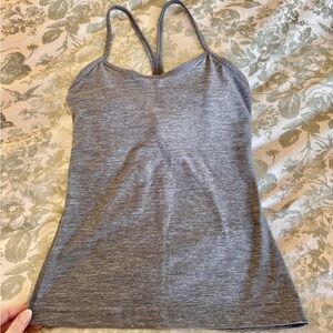 Lululemon Power Y Grey Tank